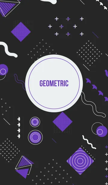 [LINE着せ替え] Geometric Diagonal Black Deep Purpleの画像1