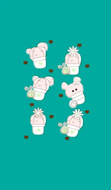 [LINE着せ替え] Lovely cactus 67 :)の画像1