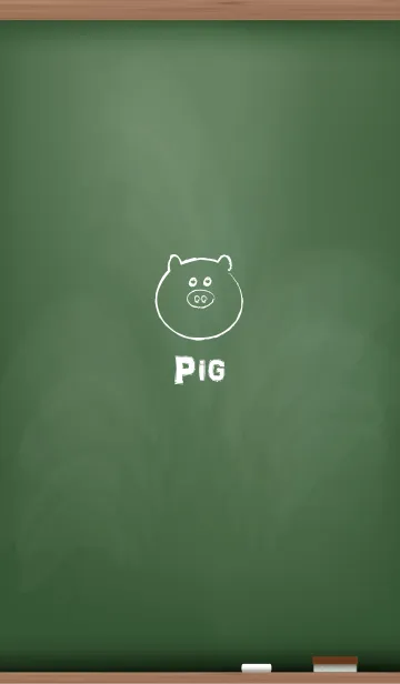 [LINE着せ替え] Black Board Pig 3.の画像1