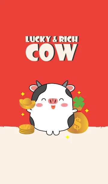 [LINE着せ替え] Lucky & Rich Cow (jp)の画像1