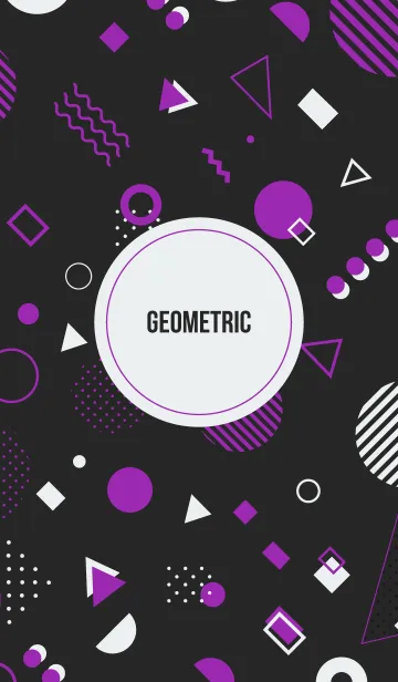 Geometric Basic Black Purpleの着せ替えメイン画像