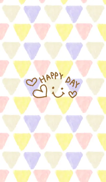 [LINE着せ替え] 水彩カラフル三角2-スマイル16-の画像1