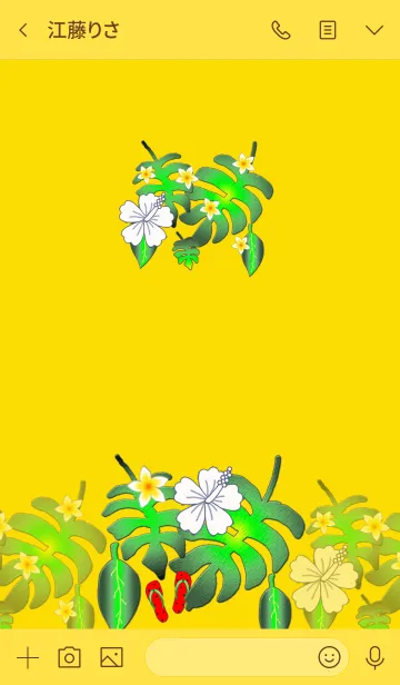 [LINE着せ替え] モンステラ♡ハワイ＊ALOHA+165の画像3