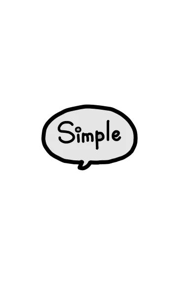 [LINE着せ替え] simple《黒》の画像1