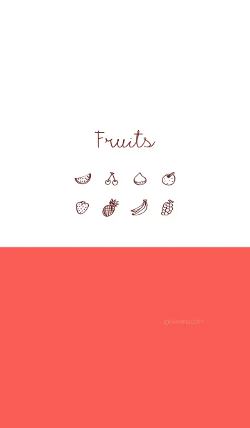 [LINE着せ替え] Fruits white redの画像1