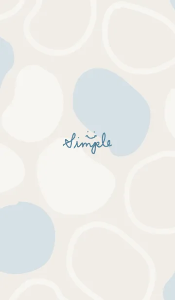 [LINE着せ替え] シンプル3カラー 有機的な丸ブルー2の画像1