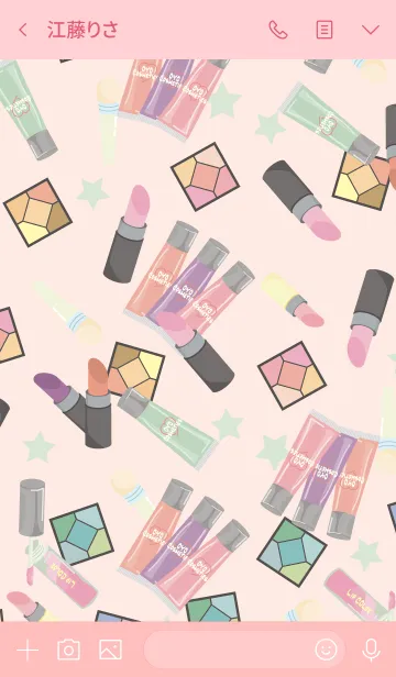 [LINE着せ替え] およ工房のカラフルメイク着せ替え01の画像3