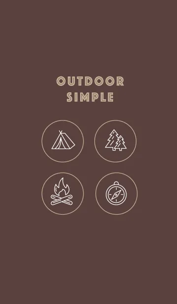 [LINE着せ替え] Outdoors simple_Brownの画像1