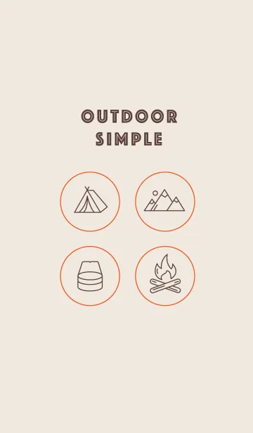 [LINE着せ替え] Outdoors simple_beigeの画像1