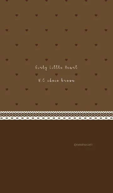 [LINE着せ替え] Girly Little Heart N.C choco brownの画像1