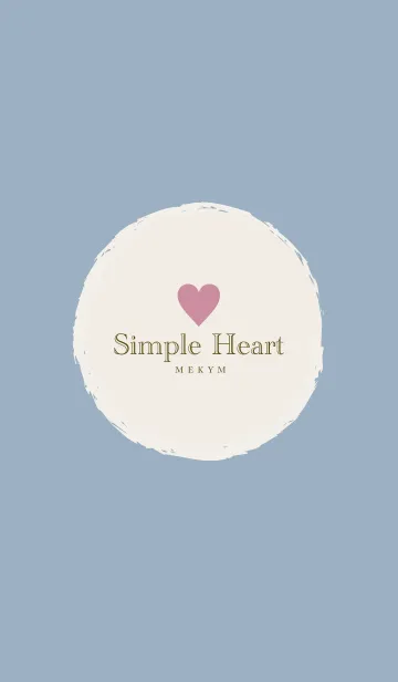 [LINE着せ替え] Simple Heart Blue -MEKYM- 7の画像1