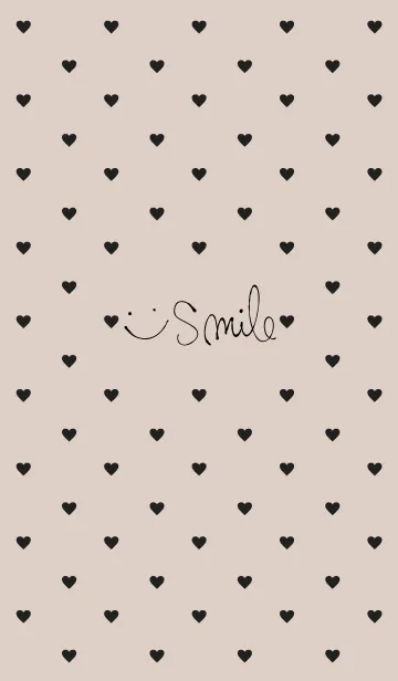 [LINE着せ替え] 黒ハートくすみベージュ2の画像1