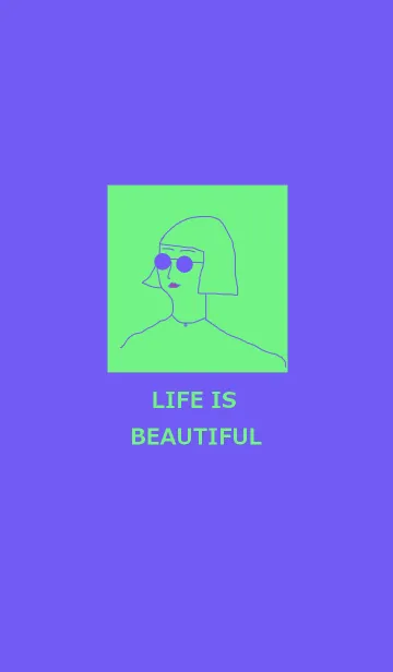 [LINE着せ替え] LIFE IS BEAUTIFUL =blue yellowgreen=の画像1