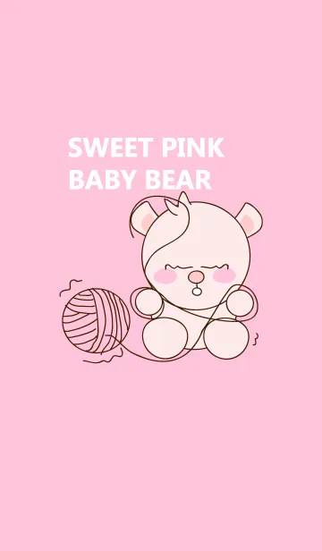 [LINE着せ替え] Sweet pink baby bear 41の画像1