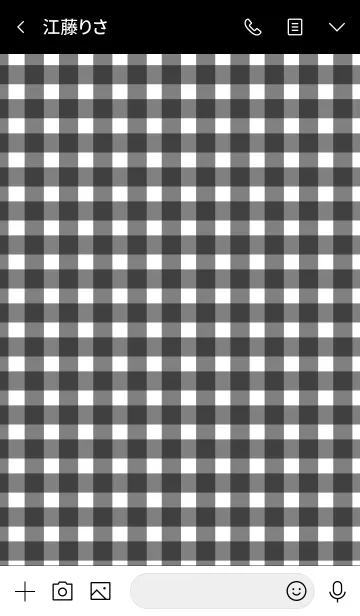 [LINE着せ替え] Gingham Check Black 15 -MEKYM-の画像3