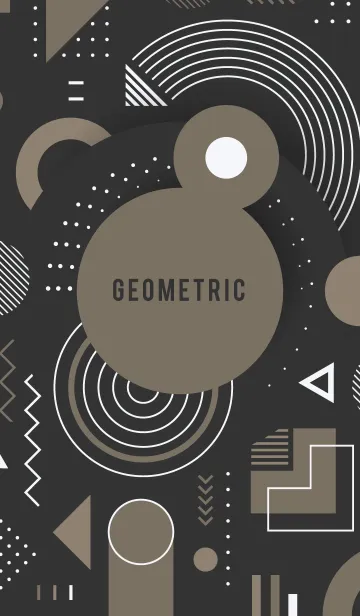 [LINE着せ替え] Geometric Flat Chocolate Blackの画像1