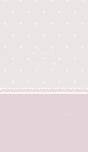 [LINE着せ替え] Girly Little Heart N.C pink grayの画像1