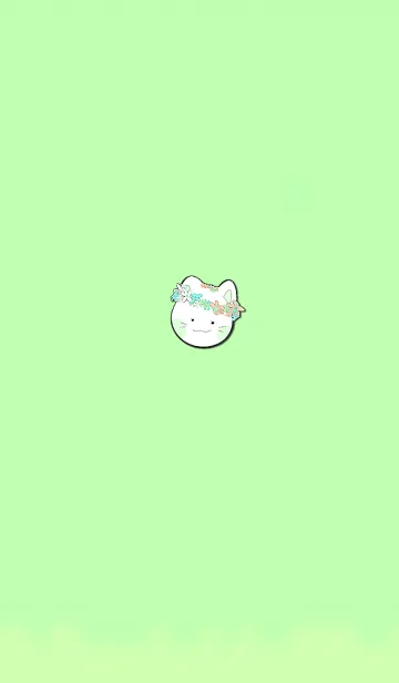 [LINE着せ替え] Simple flower crown cat 14の画像1