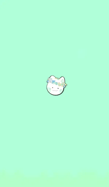 [LINE着せ替え] Simple flower crown cat 15の画像1