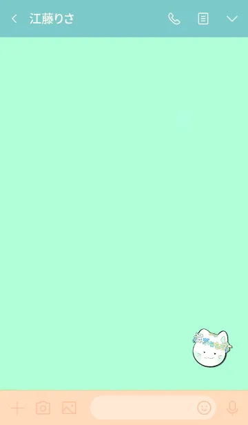 [LINE着せ替え] Simple flower crown cat 15の画像3