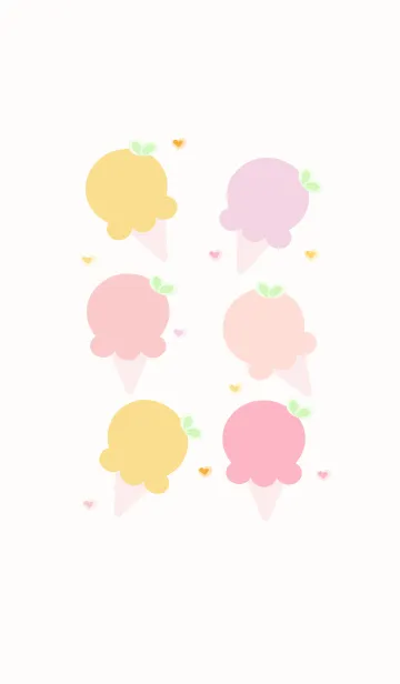 [LINE着せ替え] Cute ice-cream theme 67の画像1