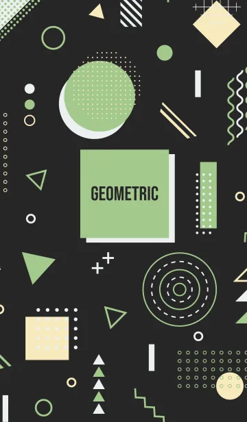 [LINE着せ替え] Geometric Flat Black 3の画像1