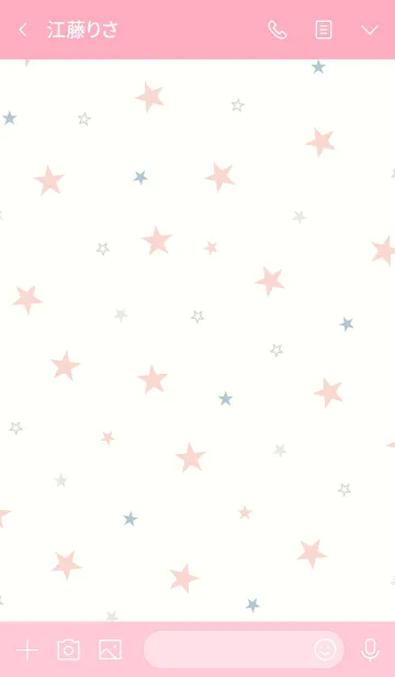 [LINE着せ替え] 星 ピンク スマイル4の画像3