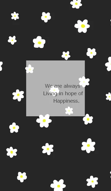 [LINE着せ替え] flower pattern / blackの画像1