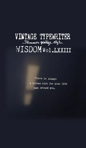 [LINE着せ替え] VINTAGE TYPEWRITER WISDOM Vol.LXXIIIの画像1