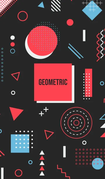 [LINE着せ替え] Geometric Flat Black 7の画像1