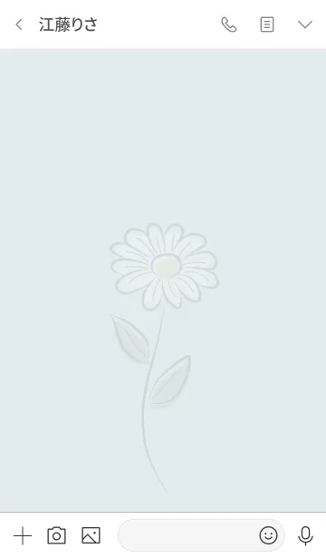 [LINE着せ替え] ・Simple・Elegant flowers くすみブルーの画像3