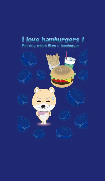[LINE着せ替え] ハンバーガーが好きな愛犬。の画像1
