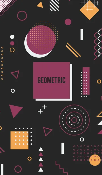 [LINE着せ替え] Geometric Flat Black 9の画像1