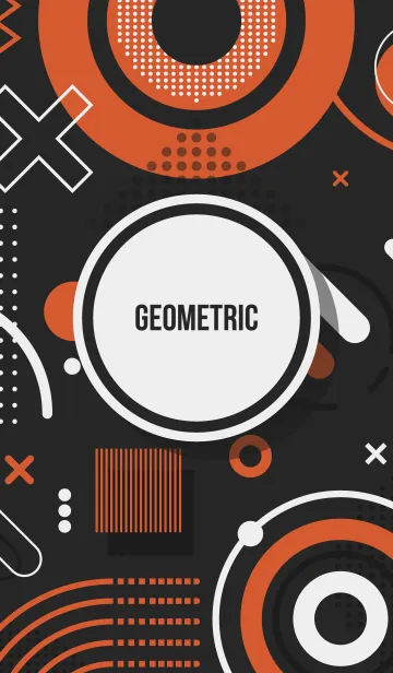 [LINE着せ替え] Geometric Modern Black (White Smoke)の画像1