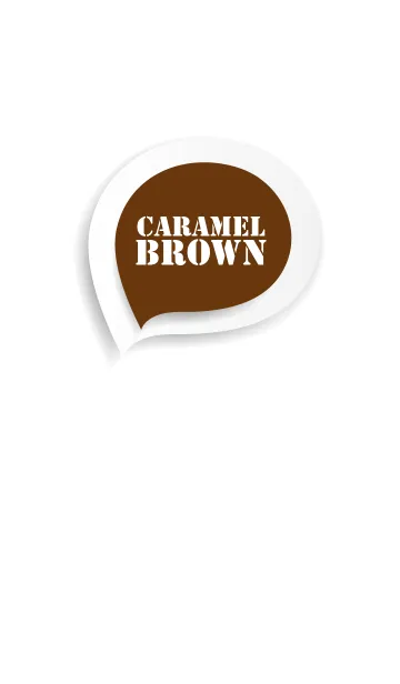 [LINE着せ替え] Caramel Brown Button In White (jp)の画像1