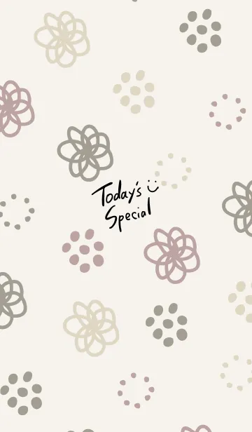 [LINE着せ替え] 手書き お花 時々水玉23の画像1