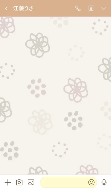 [LINE着せ替え] 手書き お花 時々水玉23の画像3