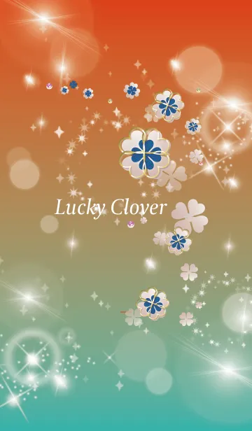 [LINE着せ替え] 赤 : 舞う幸運の四葉の画像1