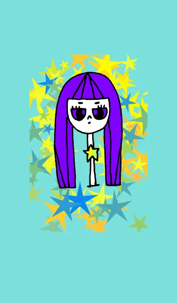 [LINE着せ替え] neck lady star shower G 1の画像1