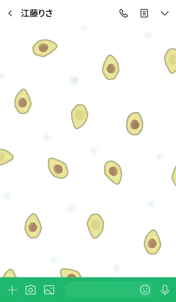 [LINE着せ替え] Avocado pattern / green2の画像3