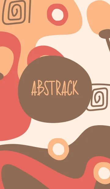 [LINE着せ替え] Abstrack Hand Drawn Brownの画像1