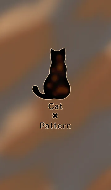 [LINE着せ替え] サビ柄×猫シルエット Part2の画像1