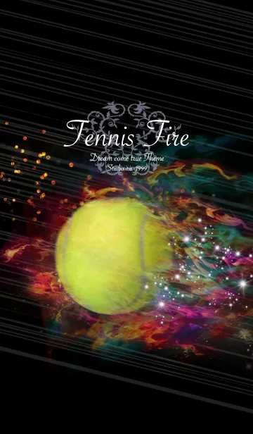 [LINE着せ替え] テニスボール 〜Tennisball Fire〜虹色の画像1