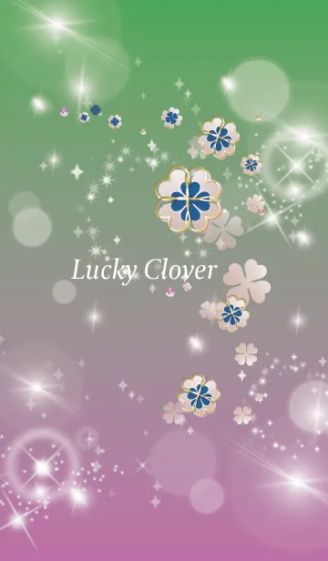 [LINE着せ替え] 緑 : 舞う幸運の四葉の画像1