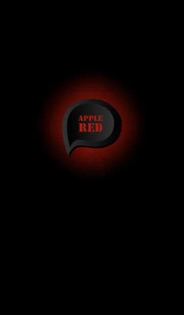 [LINE着せ替え] Apple Red Button In Black (jp)の画像1