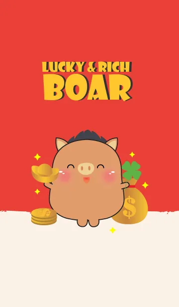 [LINE着せ替え] Lucky & Rich Boar (jp)の画像1