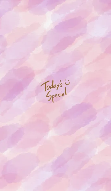 [LINE着せ替え] 水彩滲み ピンク パープル3の画像1