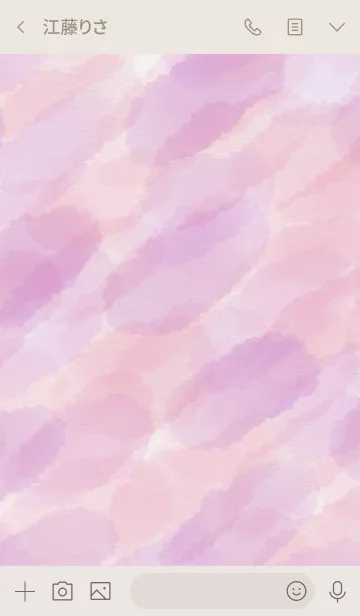 [LINE着せ替え] 水彩滲み ピンク パープル3の画像3