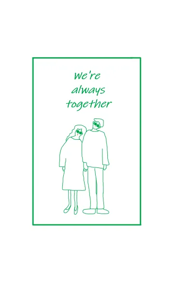 [LINE着せ替え] We're always together / greenの画像1