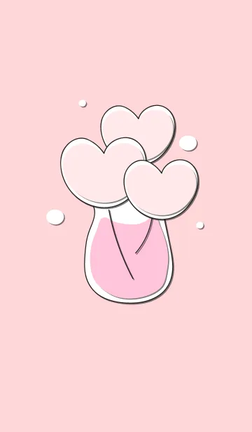 [LINE着せ替え] Heart flower in the vase 35の画像1